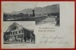 Gruss aus Wattenwyl 1904 - Gasthof zum Bären