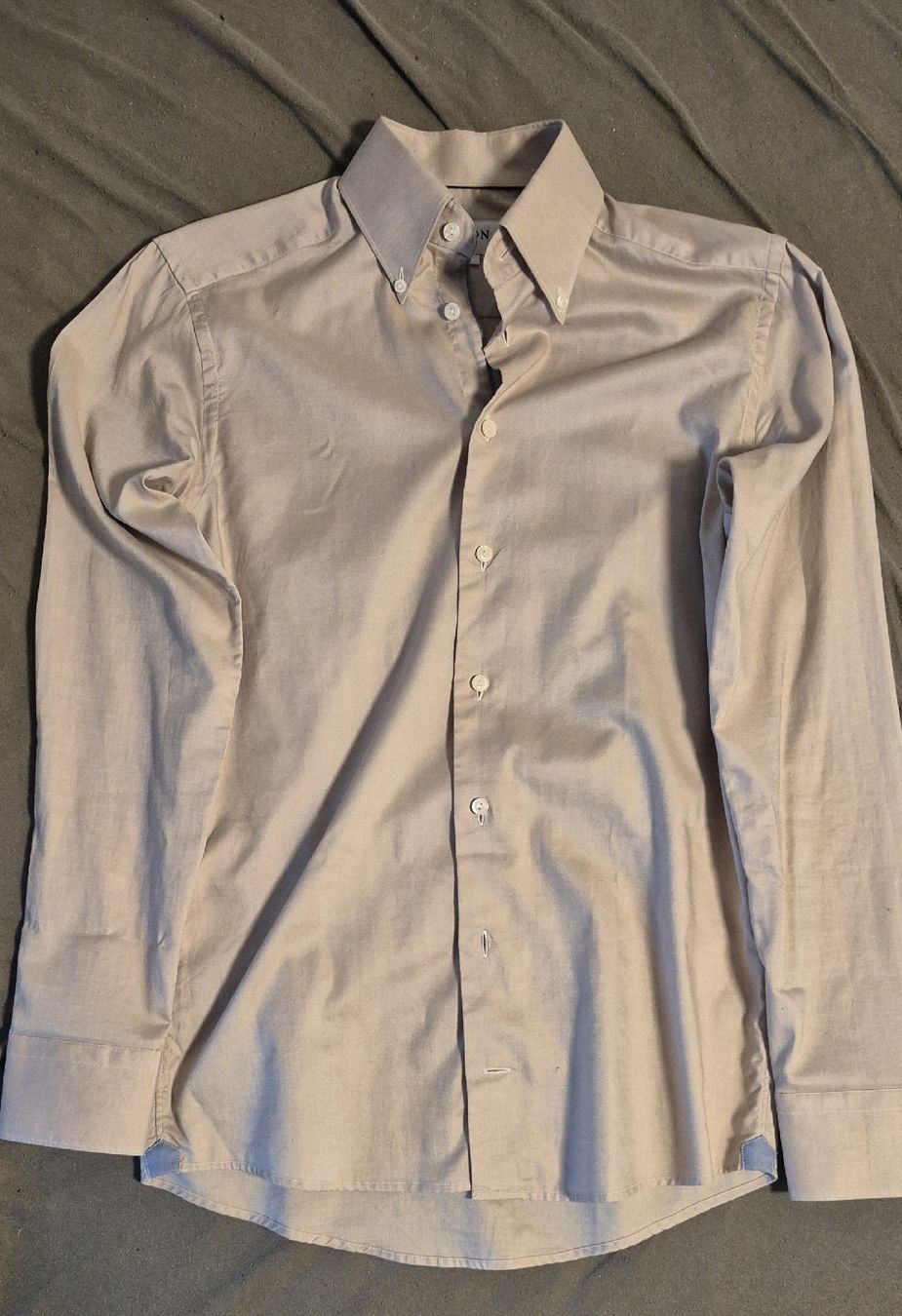 Camicie: Eton 37 Beige Button-Down Large Collar Shirt – Nuovo (secondo la descrizione) da Zürich venduto da oli_7gjd 1