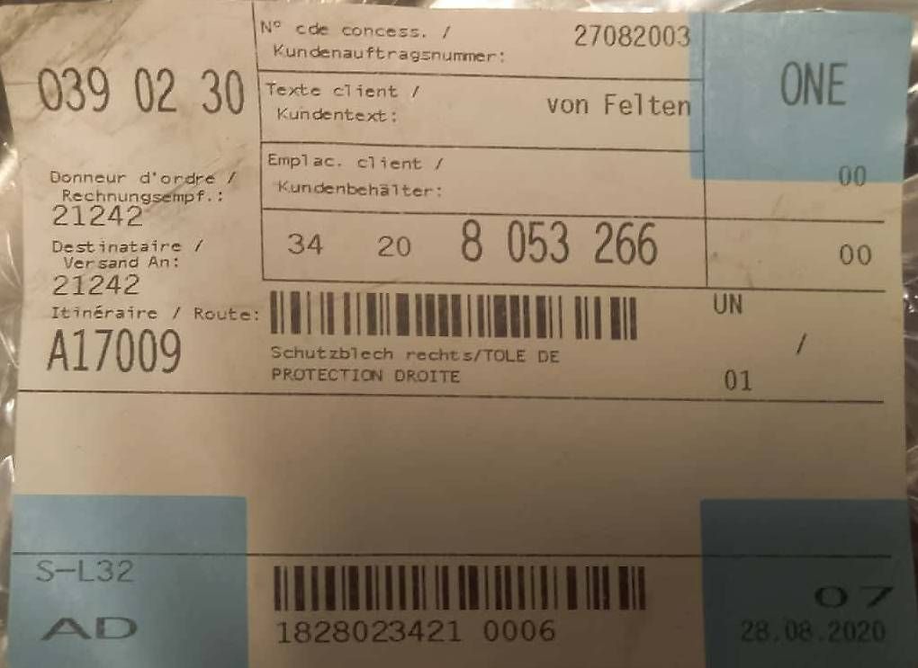 Toutes les pièces auto: Original BMW Bremsschutzblech hinten – D'occasion à Luzern par cas_sh7y 1