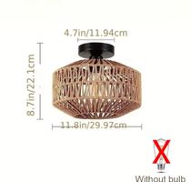 Lustre de plafond en bambou naturel lampe suspendue