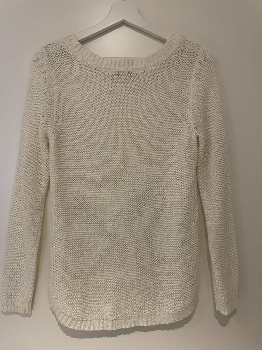 Only Maglioni & Felpe: Moderner Strickpullover in weiss – Usato da Chur venduto da buc_6tcp 1