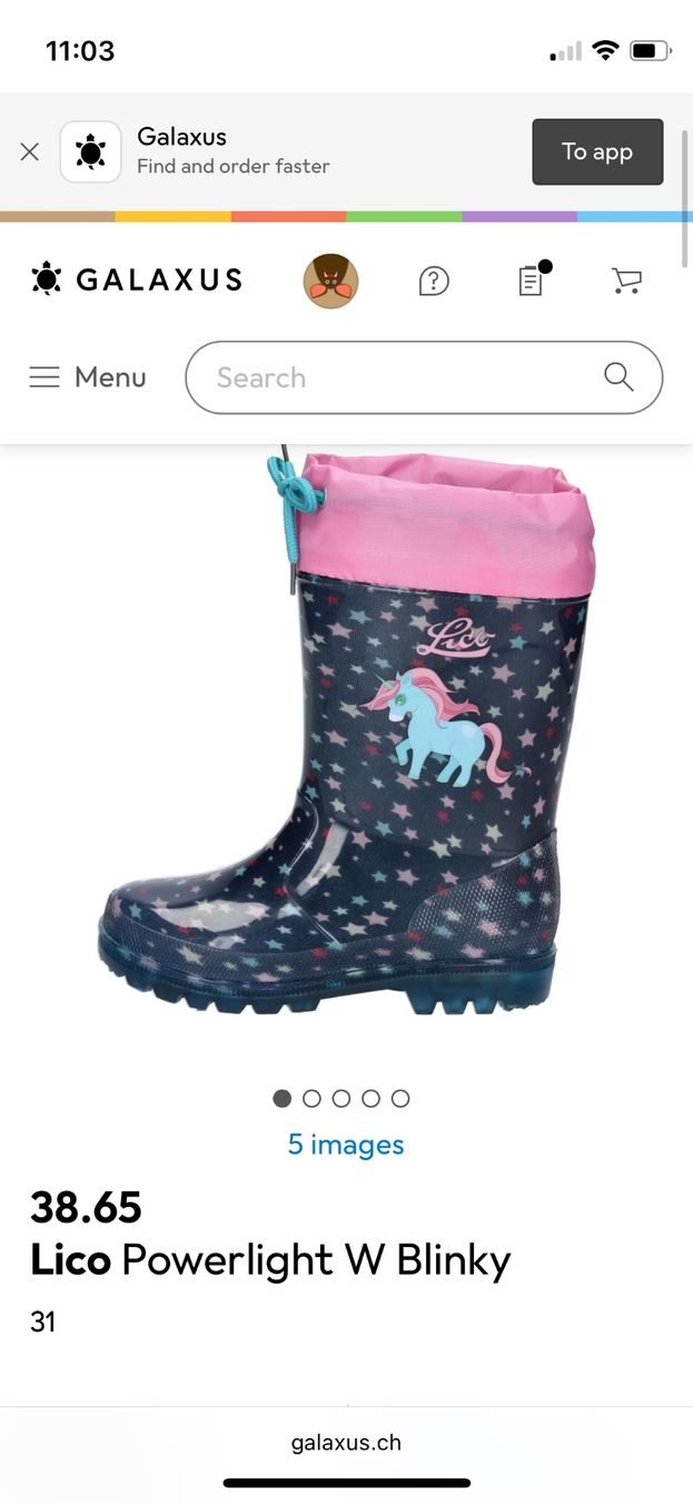 Scarpe per ragazze: NEU Kinder Gummistiefel mit Powerlight, Gr 31 – Nuovo e nell'imballaggio originale da Zürich venduto da KC123 7