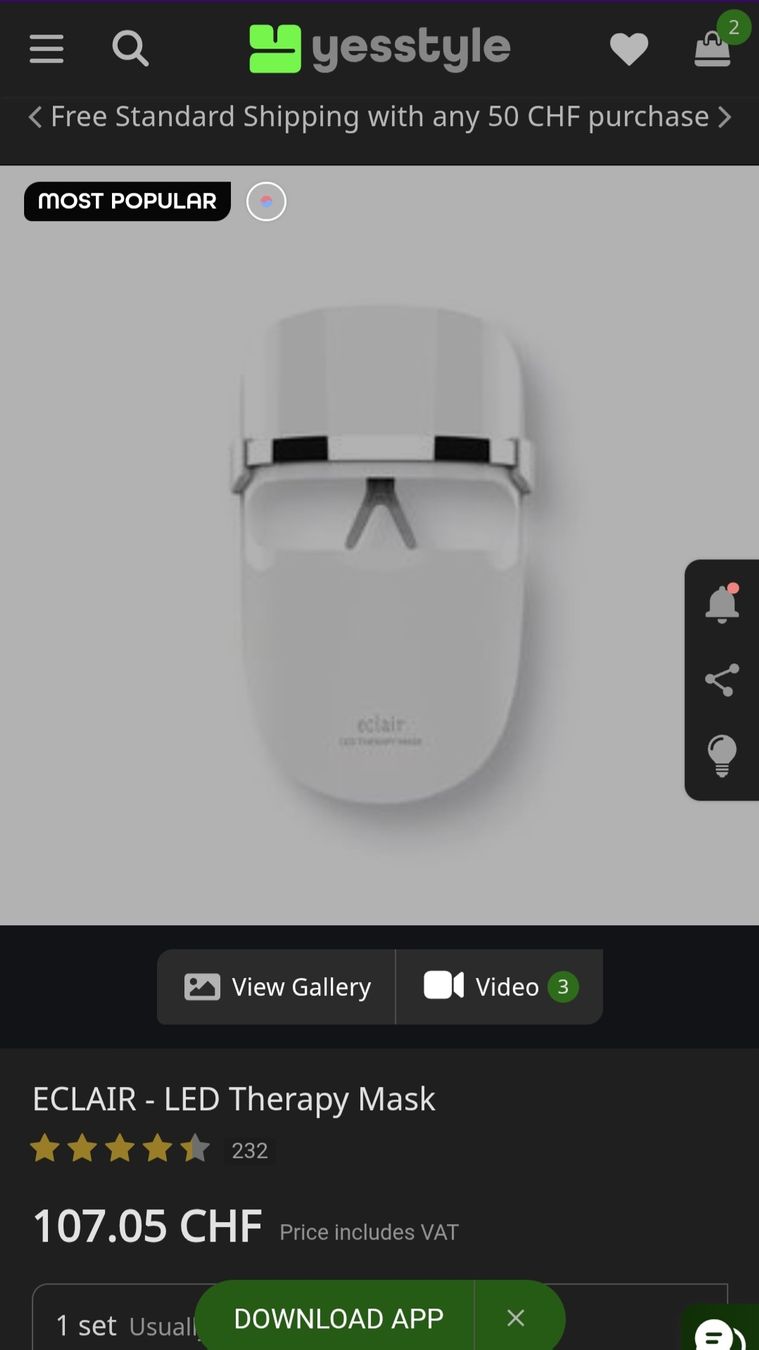 Visage & Oreilles: Eclair LEd Licht Maske – D'occasion à Eglisau par Accesoriesch