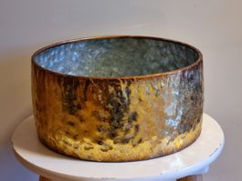 Großer Metall Übertopf Ø24cm Loft Vintage
