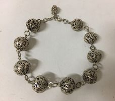 Elegantes Silberarmband filigrane Kugeln Trachtenschmuck