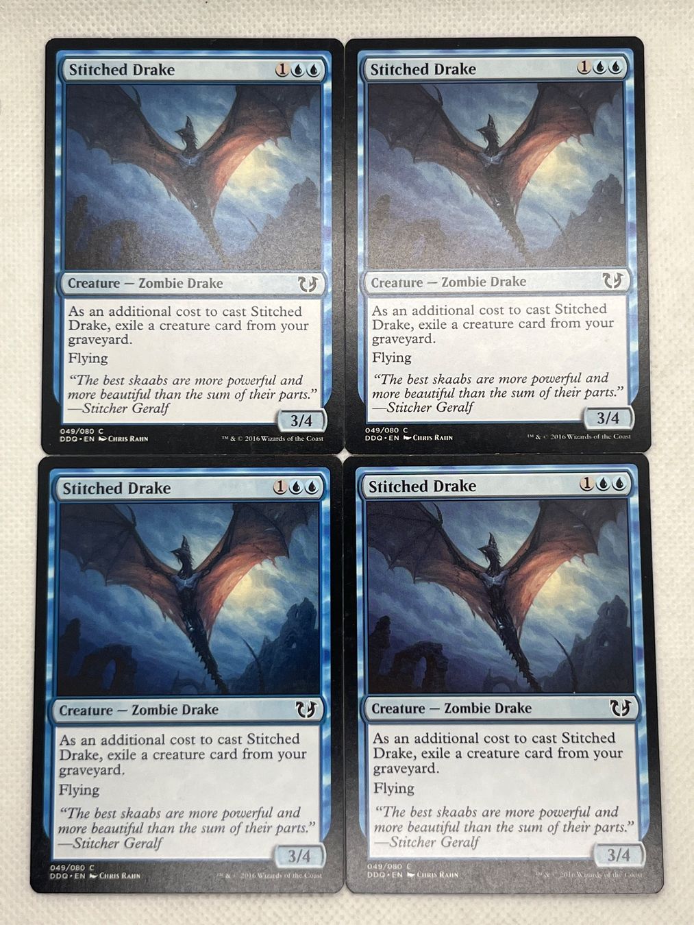 Magic The Gathering Carte collezionabili: Magic The Gathering: 4x Stitched Drake Common! – Usato da Hinterkappelen venduto da Kim1992