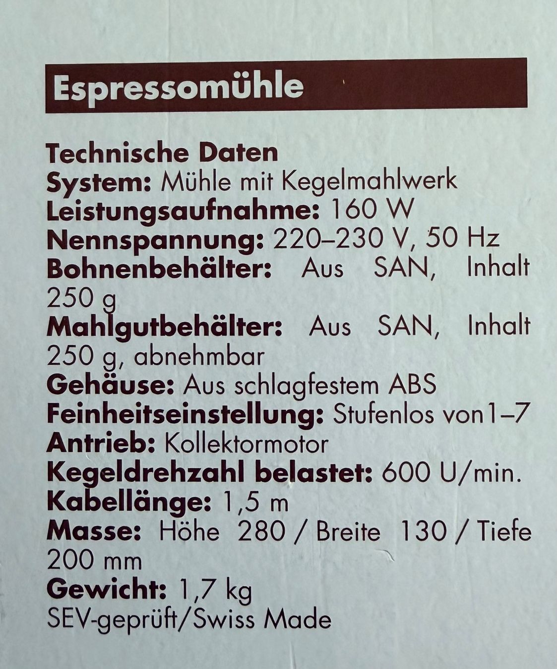 Turmix Appareils de cuisine: Turmix Espressomühle – D'occasion à Küsnacht ZH par Dasdoo 2