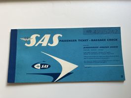 Vintage SAS Passenger ticket 1963