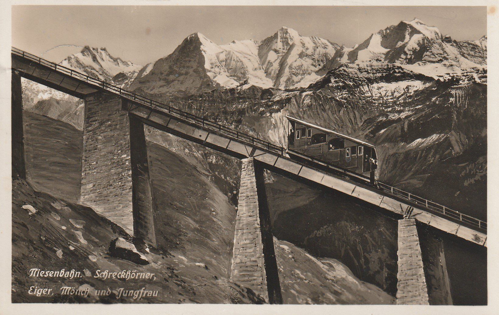 Cartoline postali: AK Niesenbahn gel. 7.8.1929 – Usato da Fribourg venduto da schnalla92