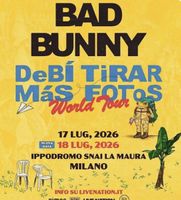 Vendo due biglietti per il concerto di Bad Bunny a Milano