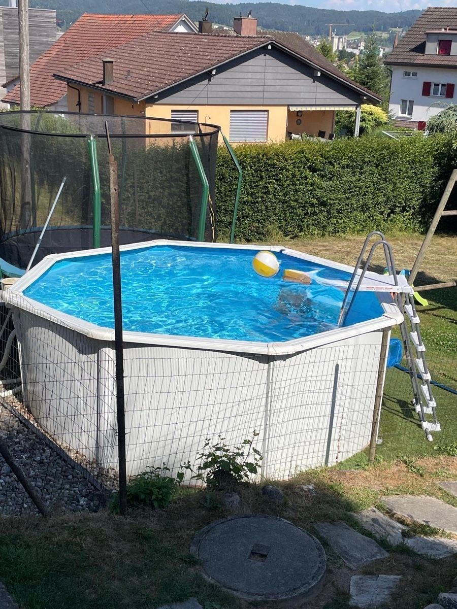 Piscine: Pool mit Stahlwand 3,6 m Durchmesser – Usato da Kölliken venduto da Michi180