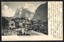 Grindelwald, Ortsansicht mit Wetterhorn