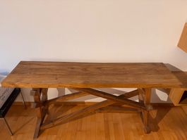 Designer Massivholz tisch 145*34 hoch 80