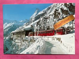 Brig-Visp-Zermatt Bahn mit Matterhorn.  ABDeh 8/8 2042