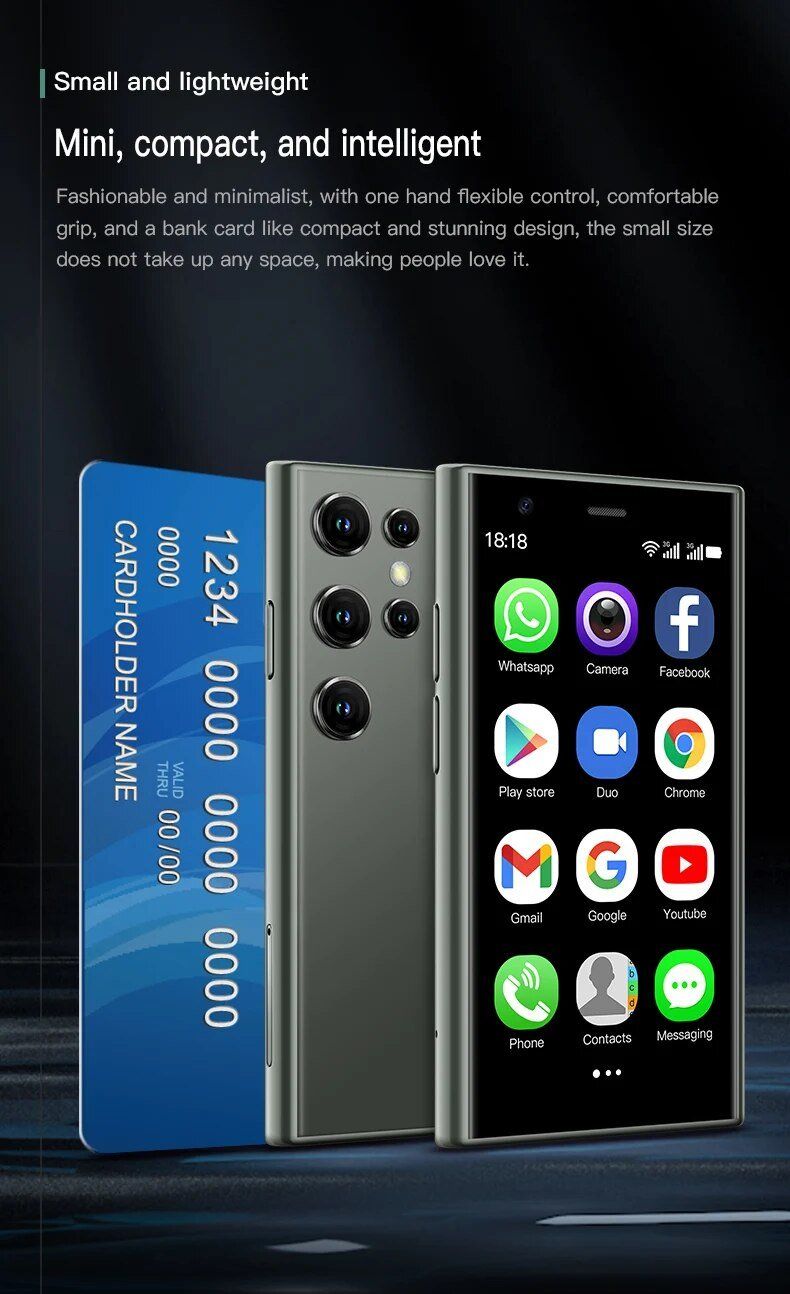 Telefoni cellulari / Smartphones: Mini-Smartphone handy Android 8.1 Dual SIM 3,0'' HD 1000mAh – Nuovo e nell'imballaggio originale da Genève venduto da Top-Trend 9