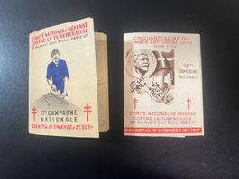 2 carnets campagne tuberculose 1947 et 1957