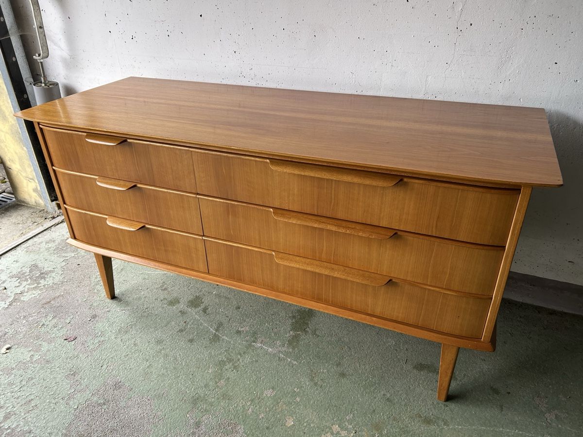 Cassettiere: Mid Century Kommode, 6 Schubladen, Sideboard Teakholz – Usato da Uetendorf venduto da REhome 1