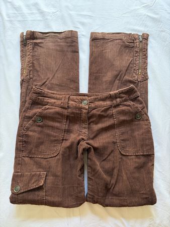 Y2K Brown Corduroy Cargo Pants
