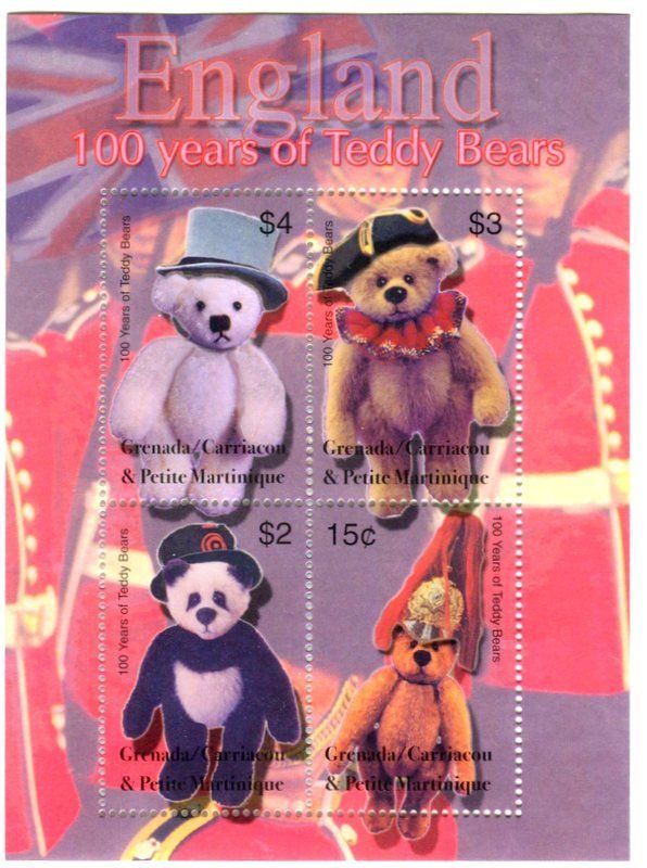 Tutti i francobolli: Block "Teddybär". Grenada. – Nuovo e nell'imballaggio originale da Basel venduto da Butsch5