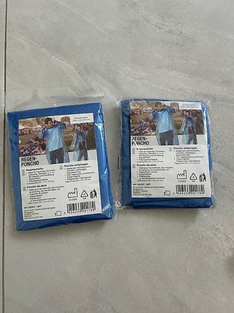 Regenponcho blau