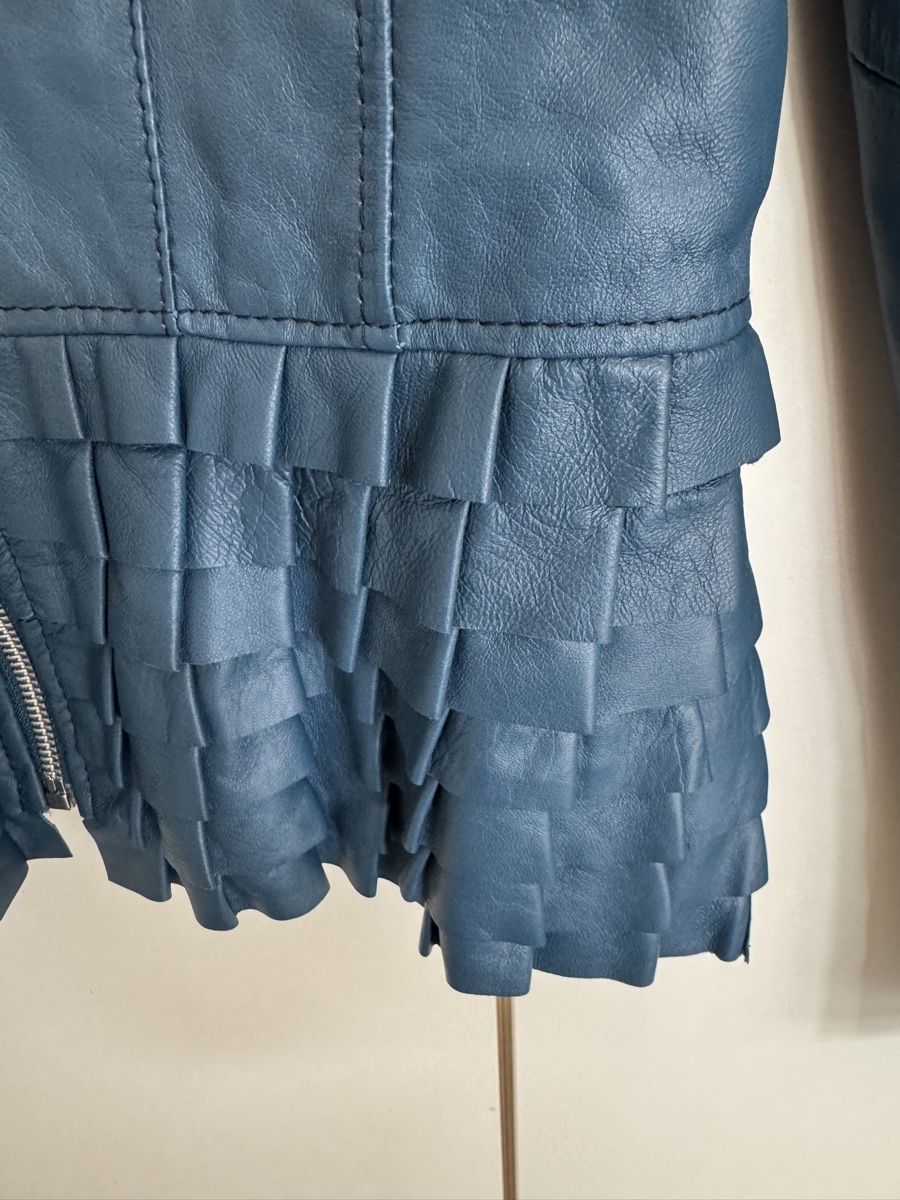 Giacche: Mangotti Lederjacke petrolblau XS – Usato da Oberglatt ZH venduto da jul_nhy7 1