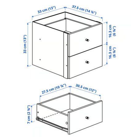 Ikea Scaffali: Ikea KALLAX Einsatz mit 2 Schubladen (Weiss) – Usato da Safenwil venduto da Caroline_23 1