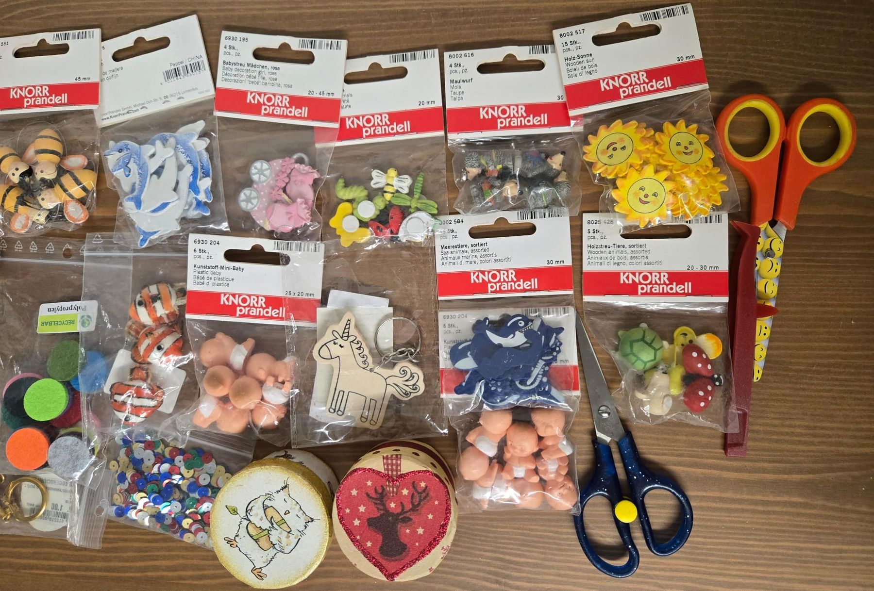 Kit bricolage: Bastelset Knöpfe Perlen Holzdeko DIY Materialmix – Nuovo (secondo la descrizione) da Rheinsulz venduto da Dred 4