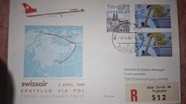 Swissair Zürich - Anchorage - Tokyo 03.04.1986