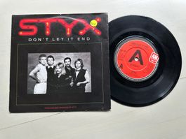 STYX tolle Single Kult Don't let it end TOMMY SHAW UK 80's