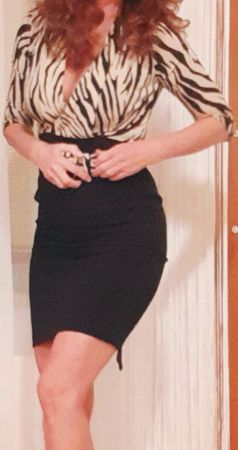 Kleid Rinascimento Zebra-Muster Schwarz Beige Gr XS