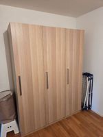 Kleiderschrank, 3-teilig, 150x201x60cm, Holz (Eichenfurnier)