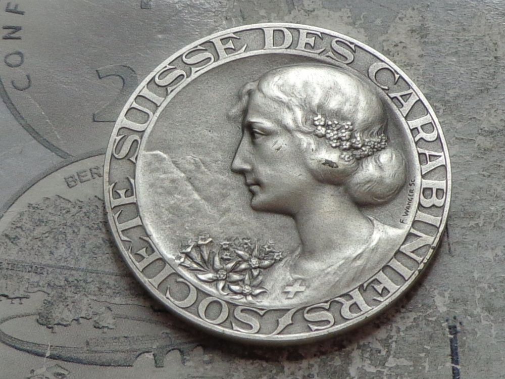Médaille de tir Distinction Tir annuel 1943 Cottens Suisse - Médailles