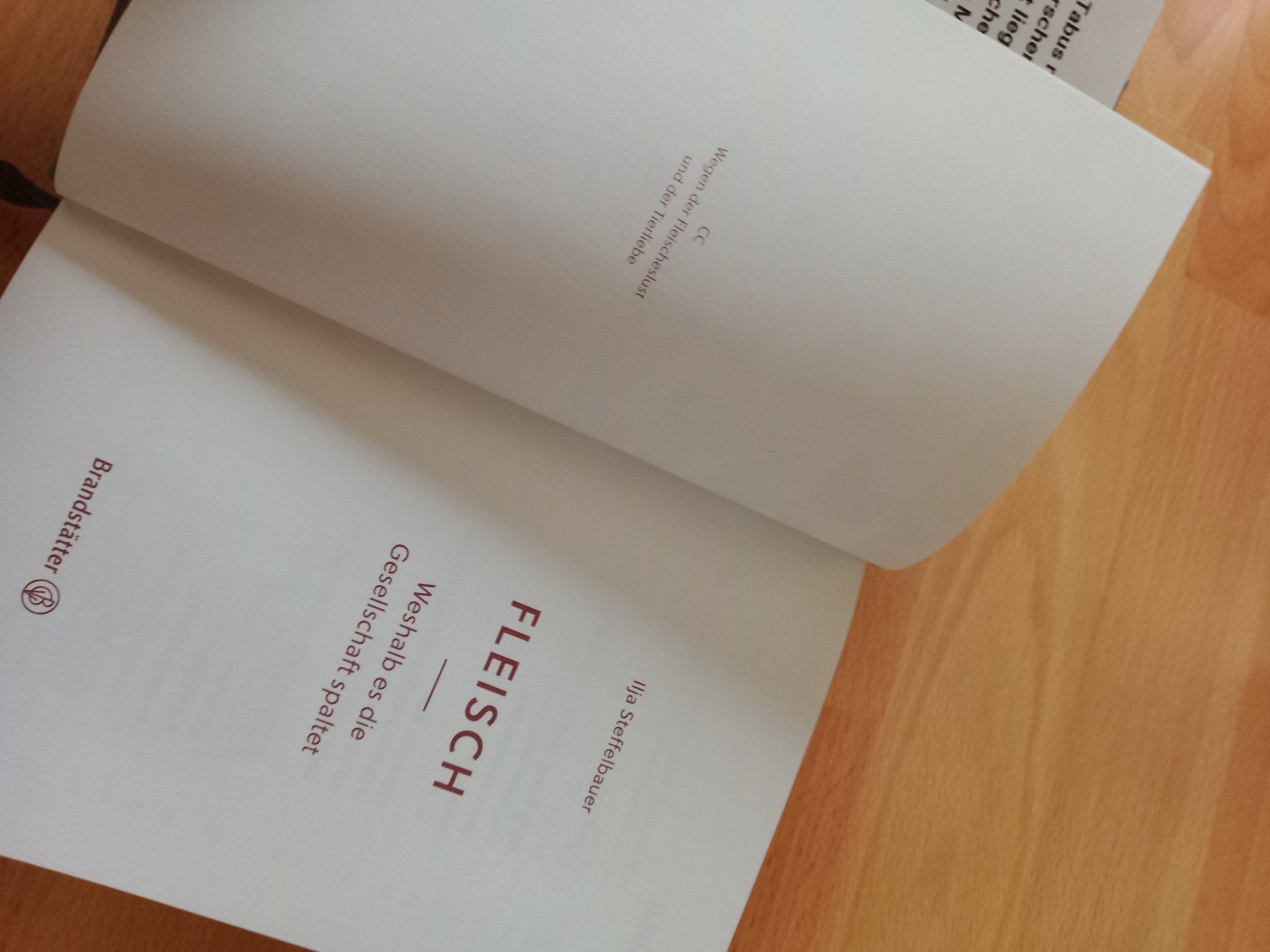 Libri: Ilja Steffelbauer Fleisch Veganismus Vegetarismus Ethik – Usato da Wangen b. Olten venduto da EmilythestrangeX 4