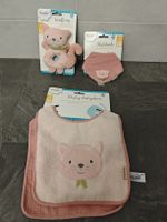 Geschenkset Baby Girl Mädchen Greifling Lätzchen Halstuch