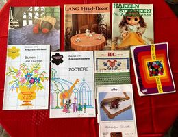 Div. alte Häkel, Sticken + Stricken Zeitschriften, 9 Stk.
