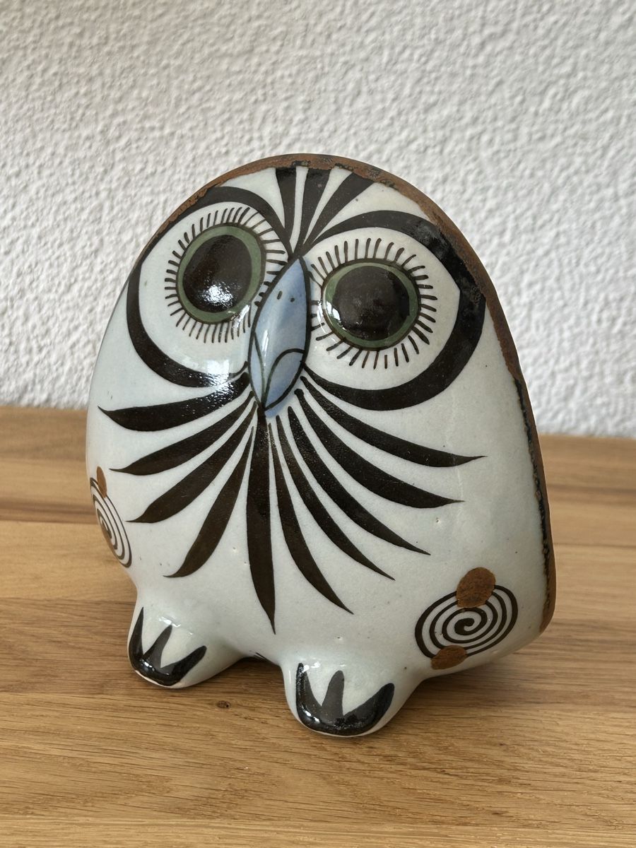 Statuette: Keramik Eule, El Palomar, México, Handarbeit. – Usato da Wettingen venduto da Mmccl