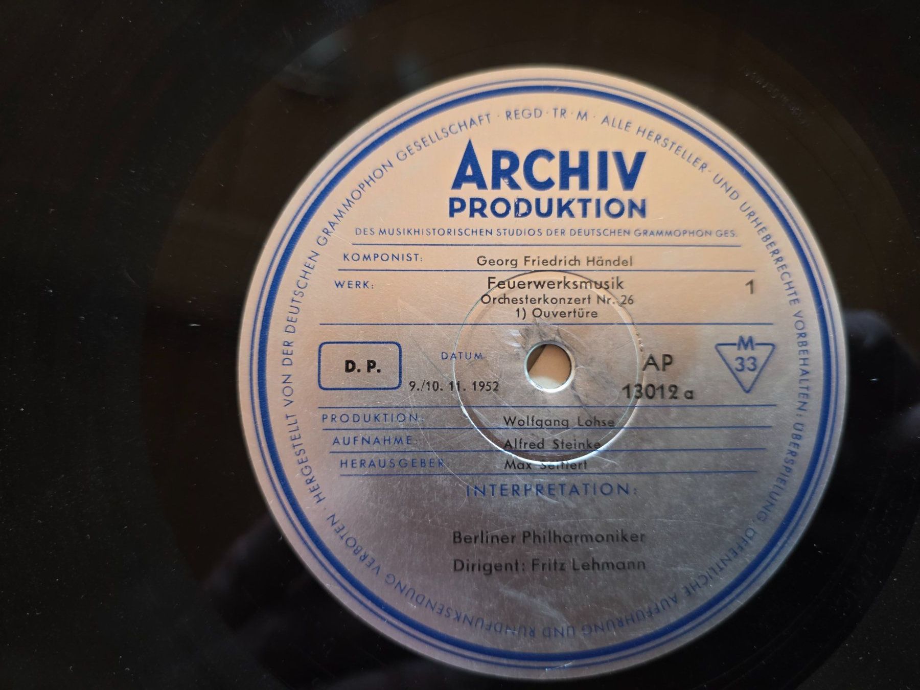 Dischi in vinile: LP: Schellack: Feuerwerksmusik G.F. Händel – Usato da Walterswil BE venduto da Lonitti