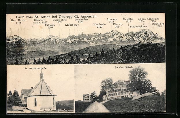 Cartoline postali: Oberegg / Appenzell, St. Antonskapelle,  – Usato da Berlin venduto da bartko-reher