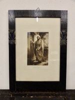 Bild Christus klopft an ca 1900 - 1920 verzierter Rahmen