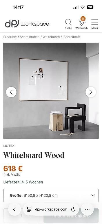 Lavagne: Lintex Whiteboard Wood 120x150cm Eichenholzrahmen – Usato da Luzern venduto da dam_xf25