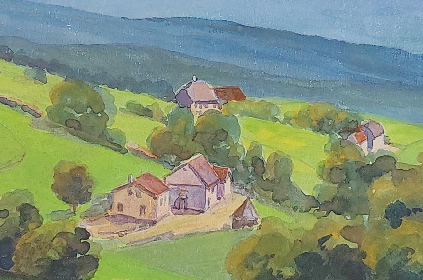 Dipinti: 3 Aquarelle von Charles Greiner um 1920 – Usato da Muttenz venduto da Mithrur 2