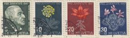 PJ121-124 saubere Eckstempel unten links, Kat. SBK25 Fr. 10