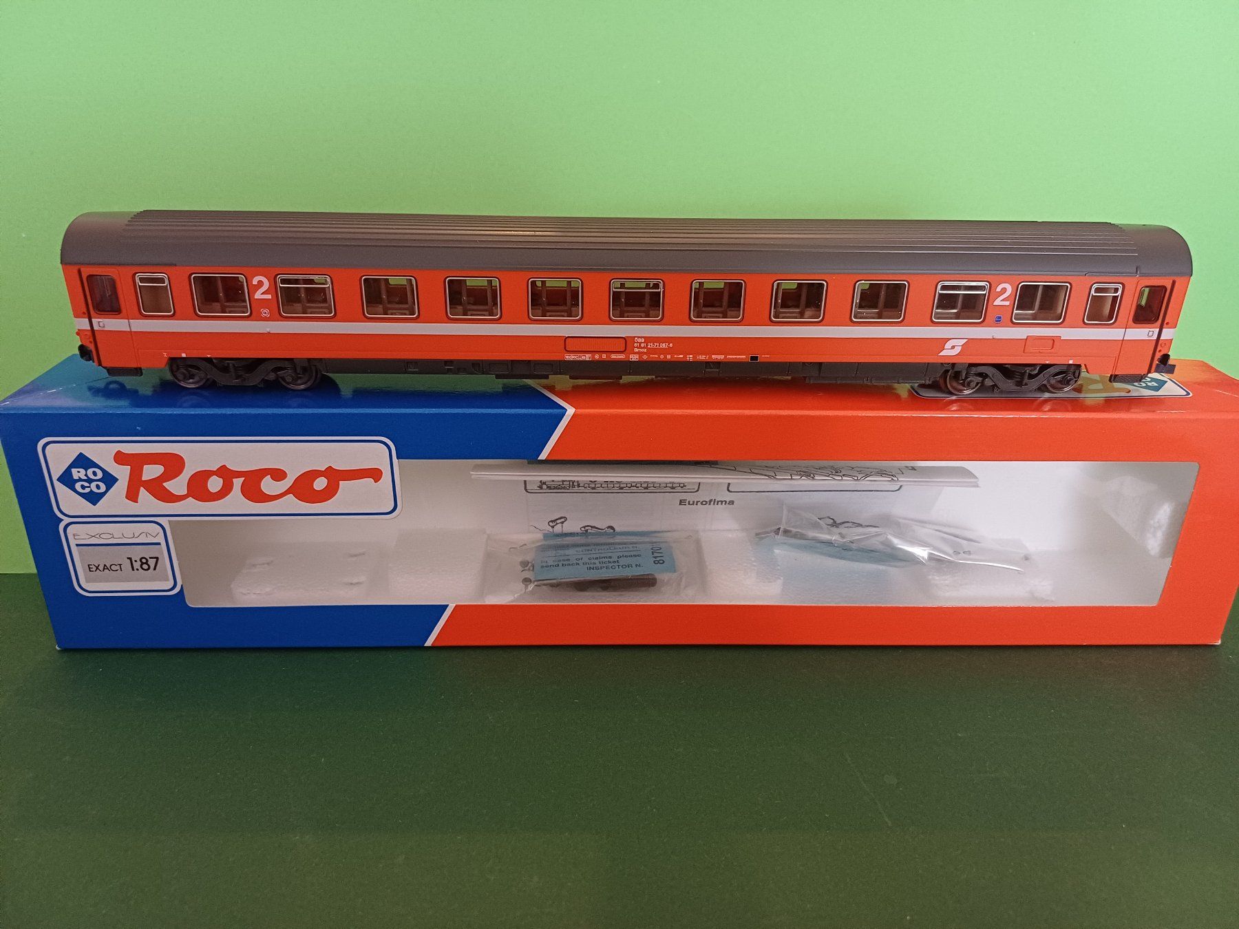 Roco Modellini di ferrovie: Roco 2. Klassewagen Eurofima der ÖBB – Usato da Bassersdorf venduto da darki77