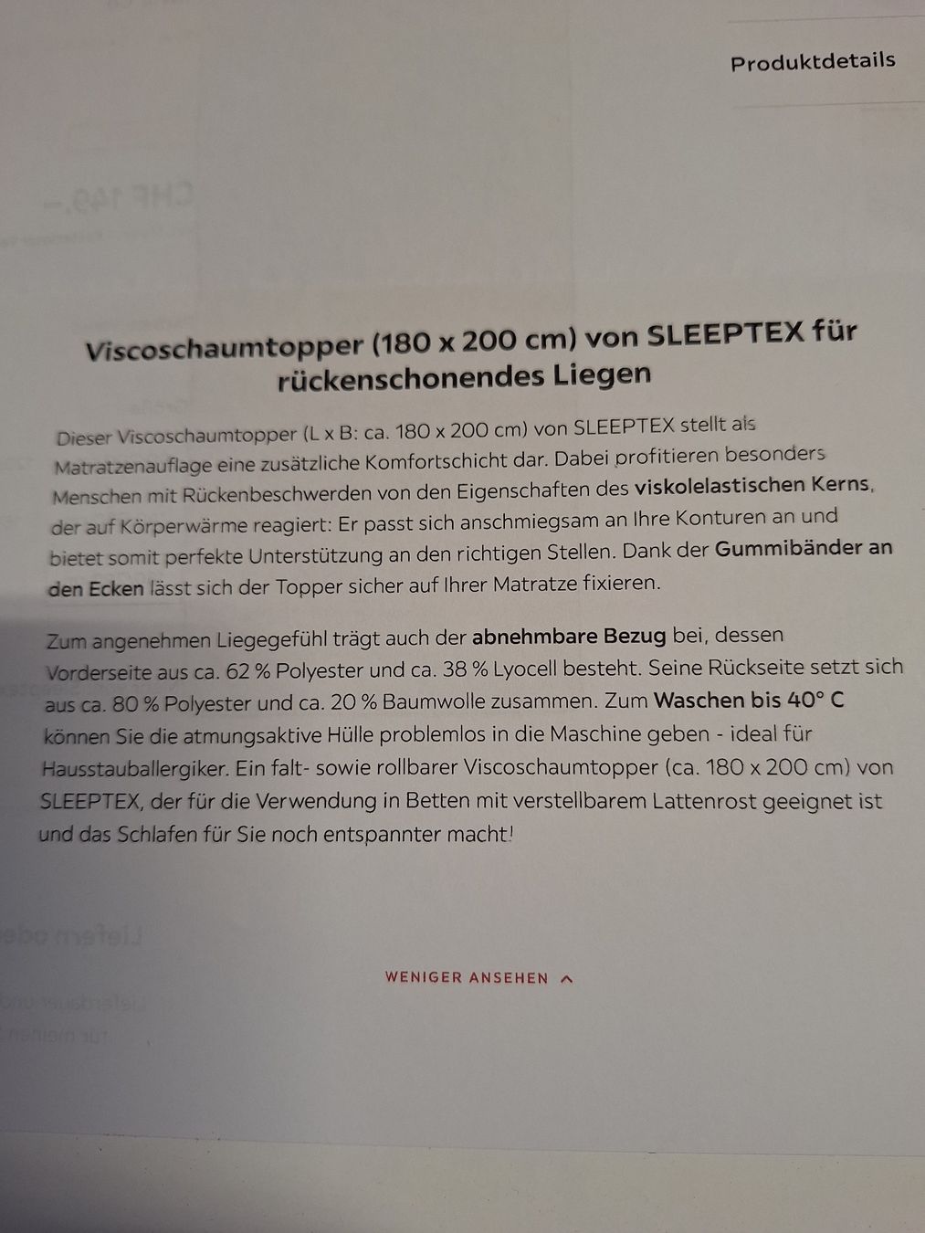 Lits: Sleeptex Topper – Neuf (Voir description) à Huttwil par Car05 7