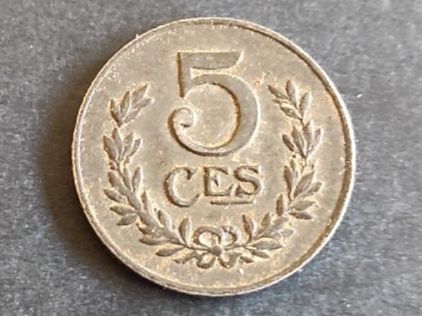 Tutti le monete: 5 centimes Luxembourg 1918 – Usato da Couvet venduto da lulul