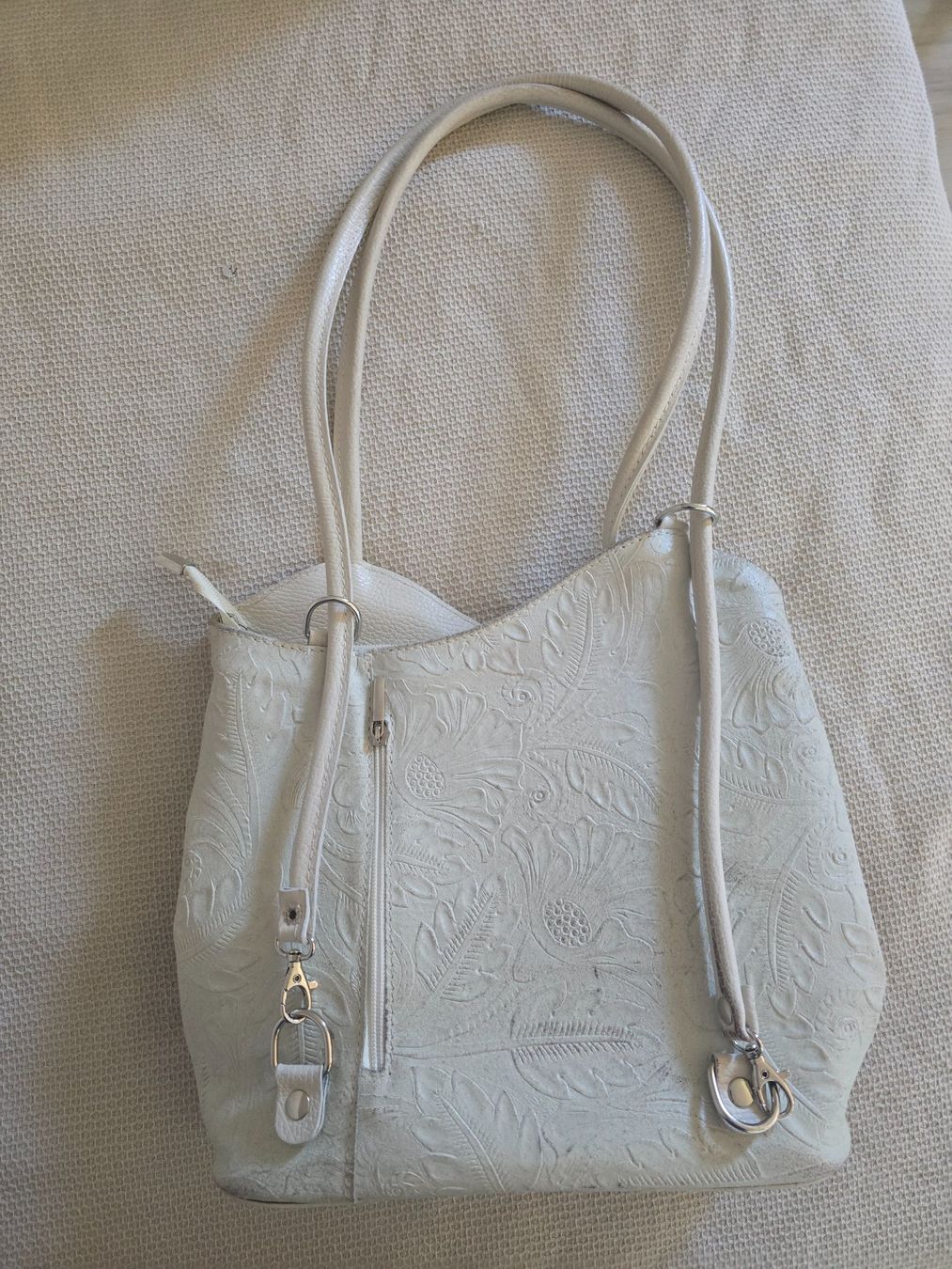 Taschen für Damen: Tasche aus  Naturleder Weiss – Gebraucht aus Brütten von Diana098