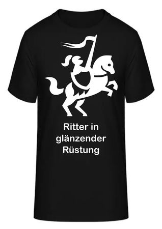 T-Shirt Ritter in glänzender Rüstung