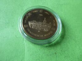 Monaco 2005, 50 Cents - Probemünze unzirk. in Schutzkapsel