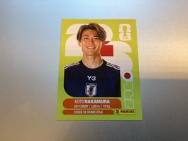 Panini Sticker Keito Nakamura WM 2026 Japan JPN 15 neu