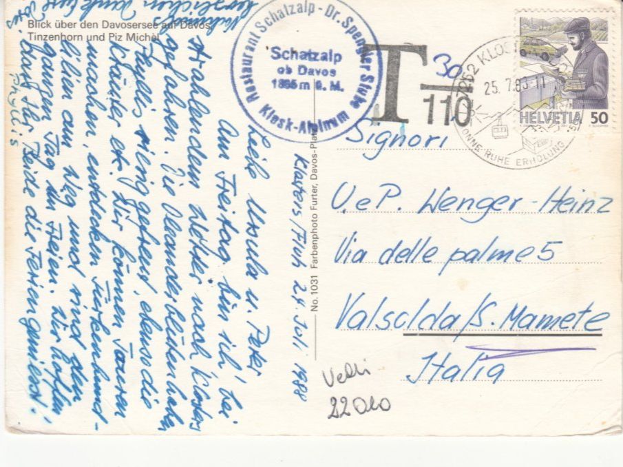 Cartoline postali: Davos 1983 – Usato da Bürglen TG venduto da StampGraf 1